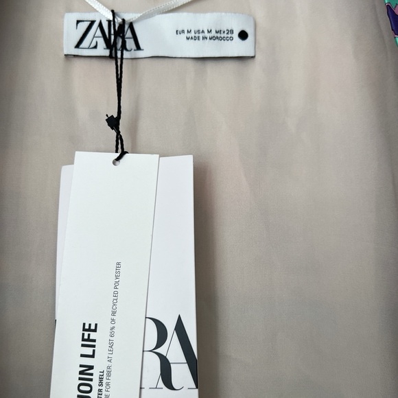 Zara Women's Kimono Robe Style Floral Print Midi Open Front With Tie Size M NWT - Picture 9 of 15